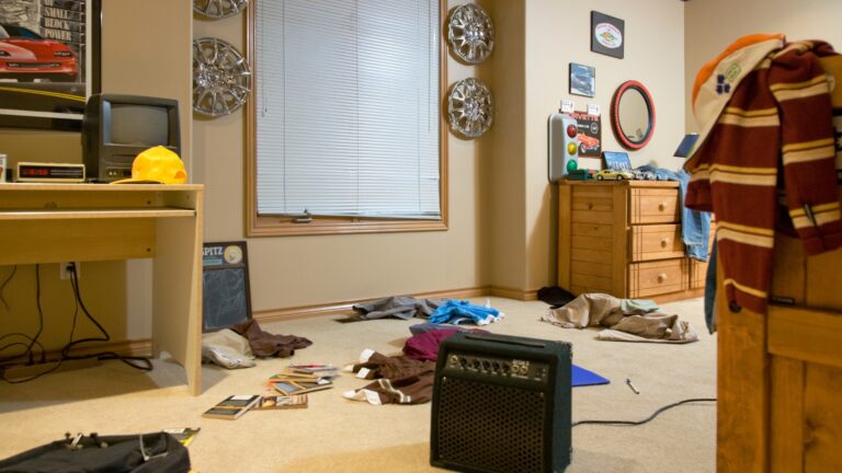 Do you need help with clutter? A room with clutter in it.